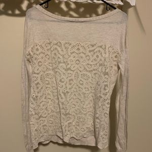 AE crocheted back sweater